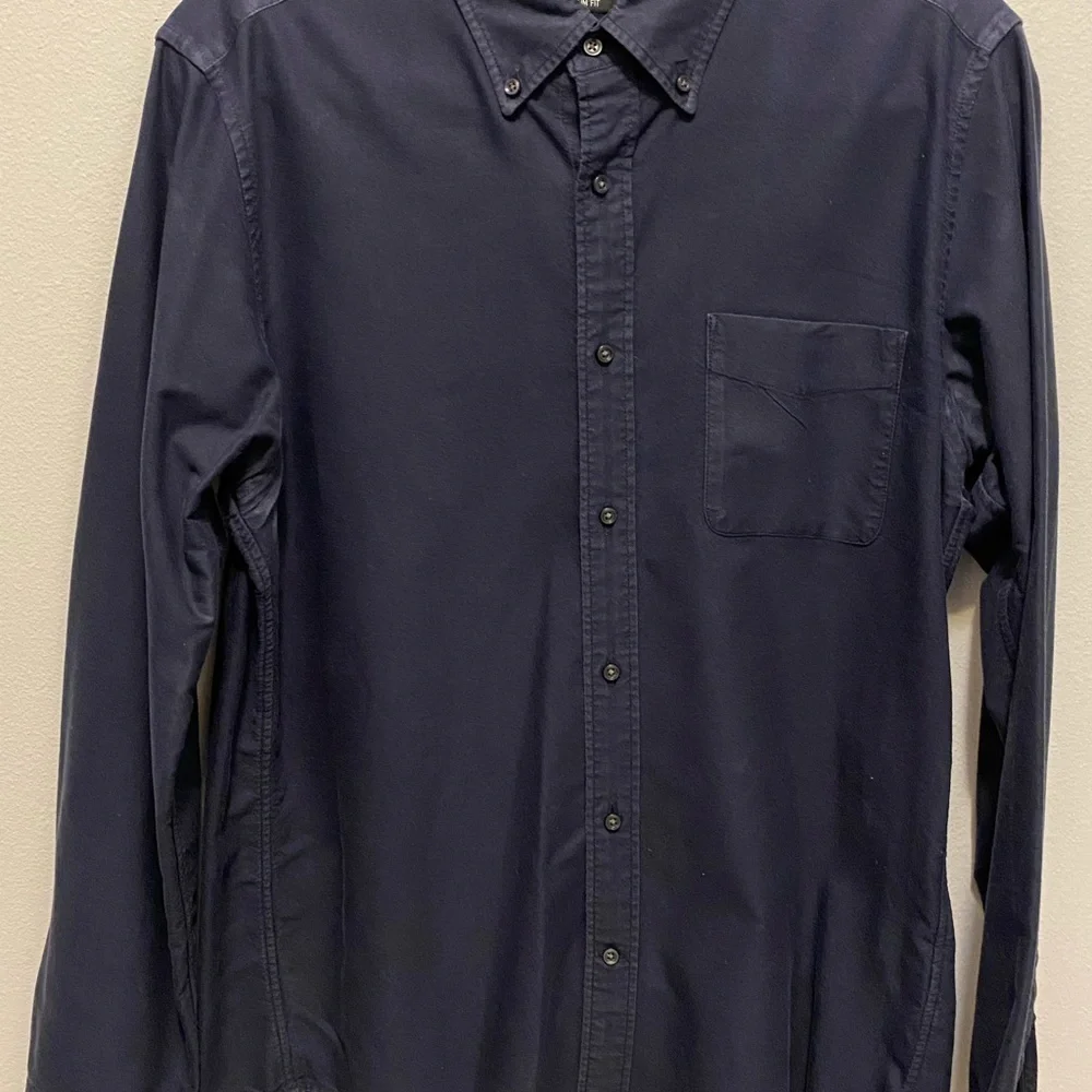 Men’s navy blue 1=UNI QLD slim fit size M button down shirt - Picture 5 of 13
